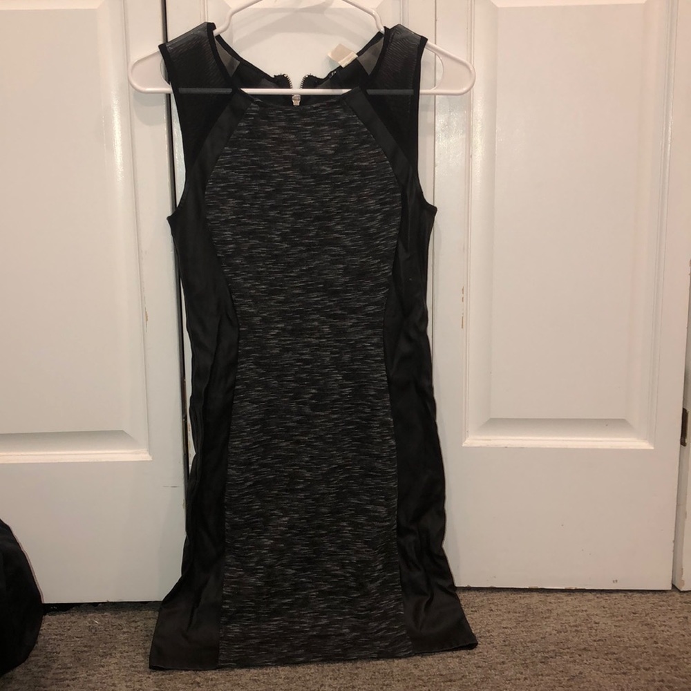 Bodycon black and grey dress